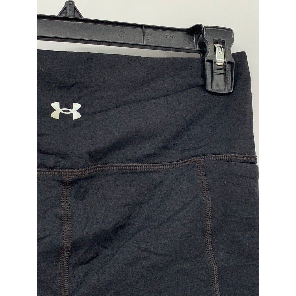 UNDER ARMOUR Women's Black High-Rise Bike Shorts SZ S