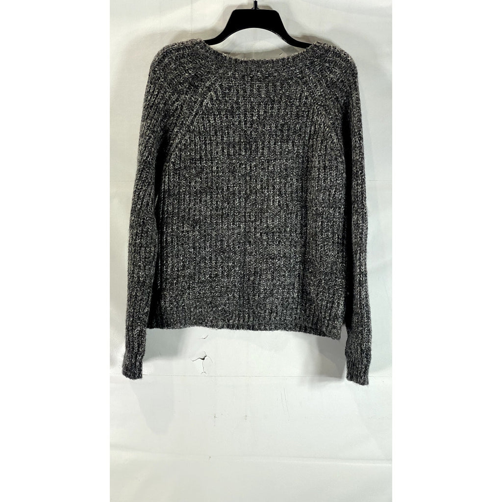 ANDREA JOVINE Women's Heather Gray Knit Pullover Sweater SZ L