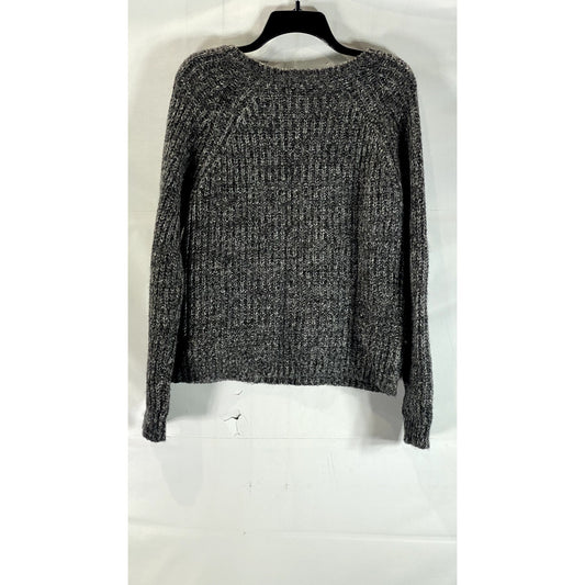 ANDREA JOVINE Women's Heather Gray Knit Pullover Sweater SZ L