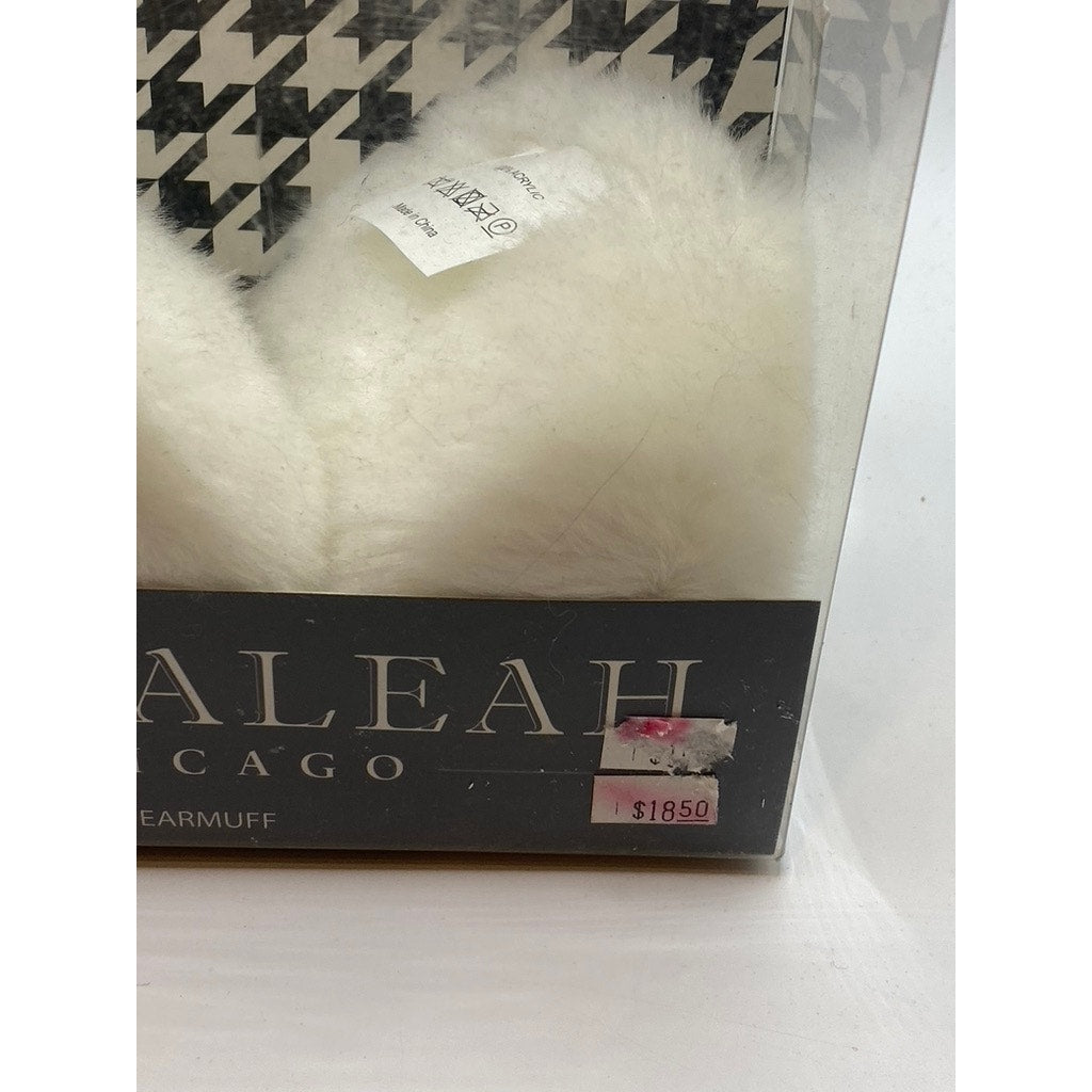 SHIRALEAH Women's White Faux-Fur Lisle Winterwear Earmuffs SZ OS