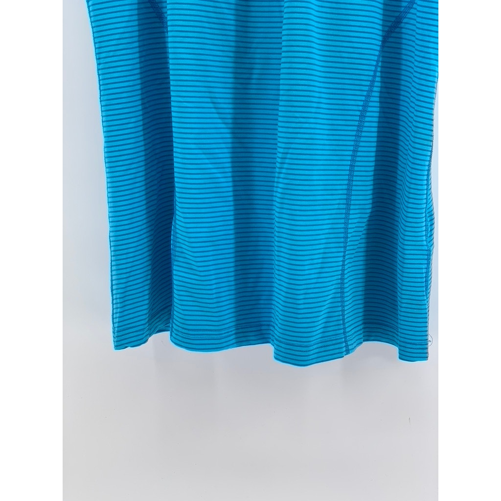 KIRKLAND SIGNATURE Women's Blue Small Striped Active Tank SZ L