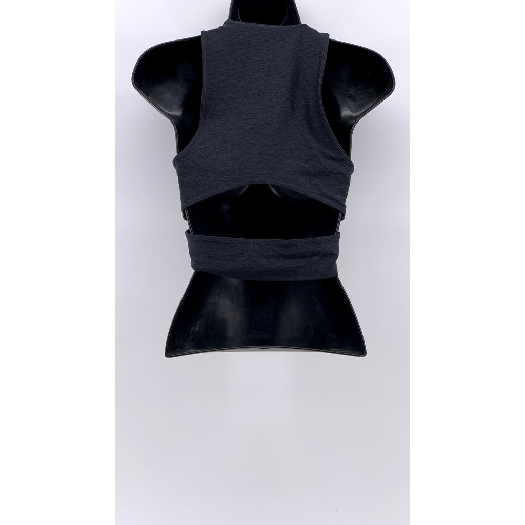 OUTDOOR VOICES Women's Black Cutout Cropped Tank Top SZ XS