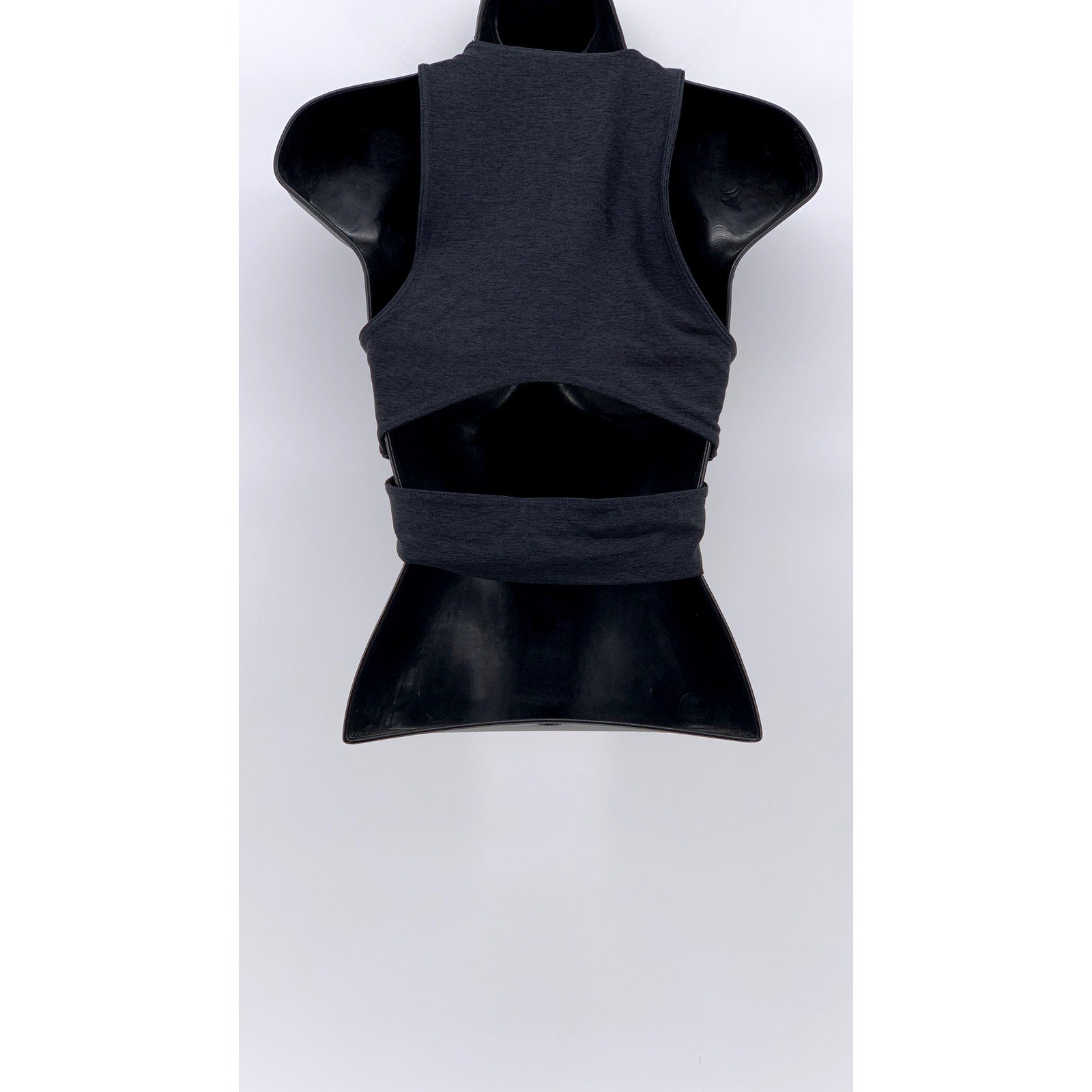 OUTDOOR VOICES Women's Black Cutout Cropped Tank Top SZ XS