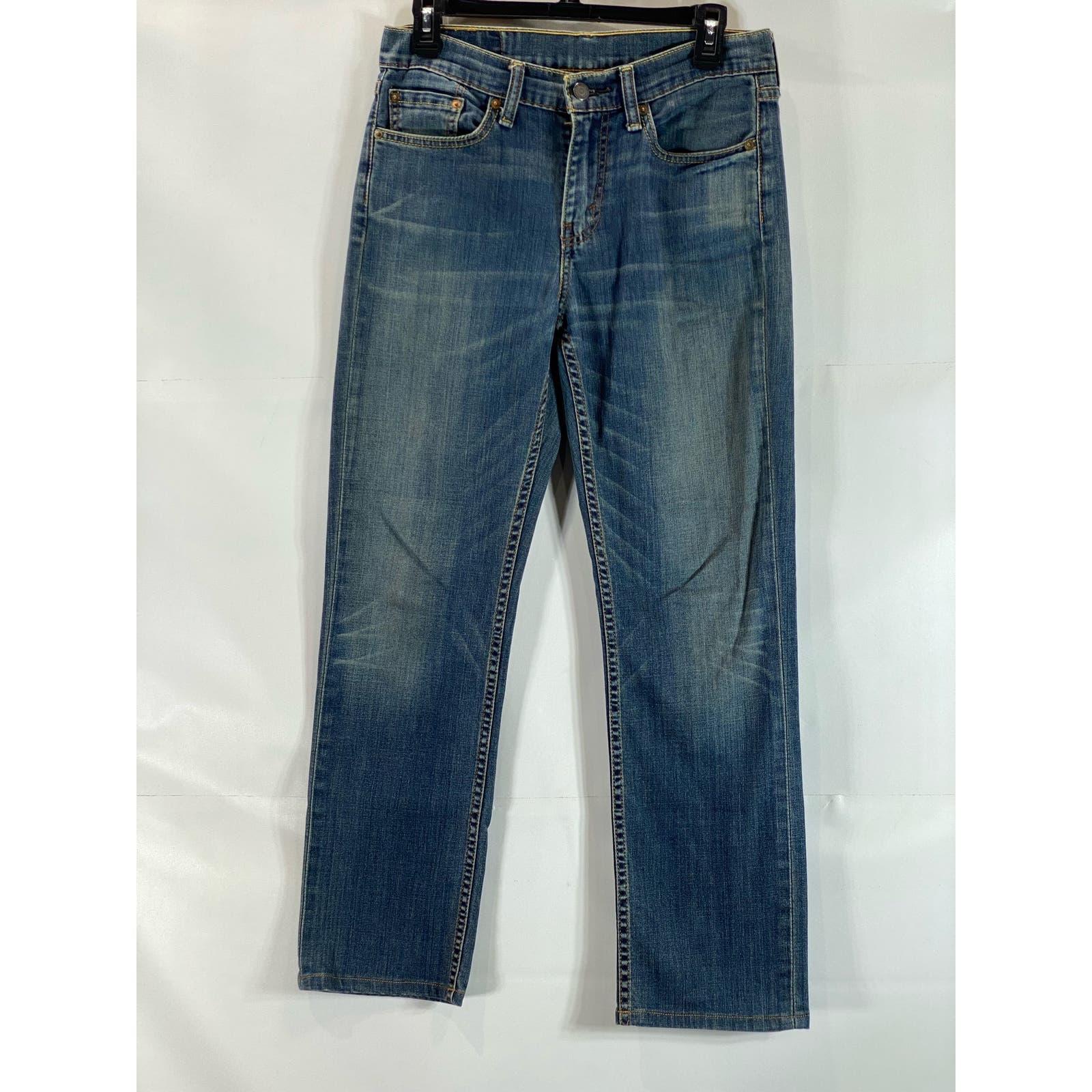 LEVI'S Men's Medium Wash Stretch 514 Straight Fit Five-Pocket Jeans SZ 30X30