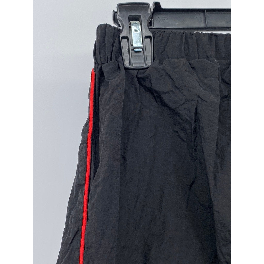 SHIEN Women's Black-Red Striped Pull-On Active Cargo Jogger Pants SZ M(US6)
