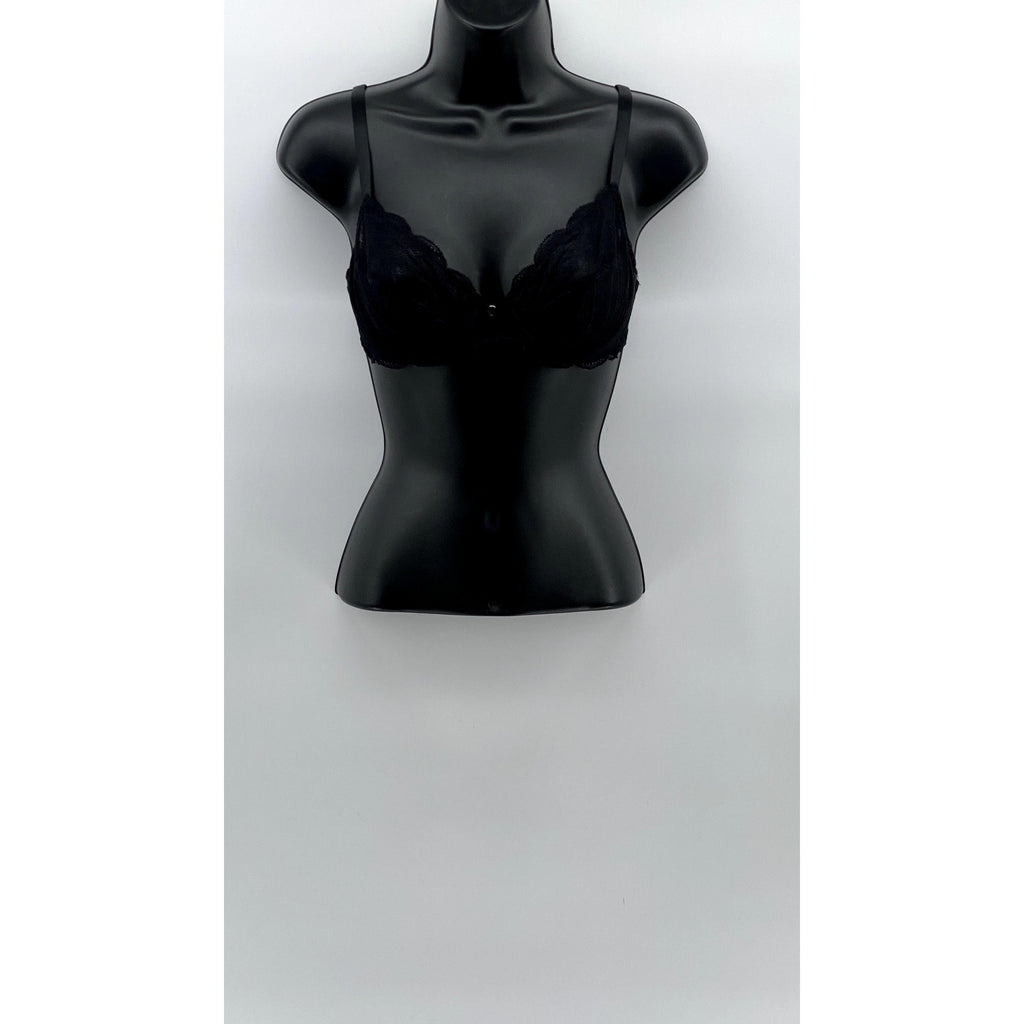 SIMONE PERELE Women's Black Lace Underwire Spaghetti Strap Bra SZ S