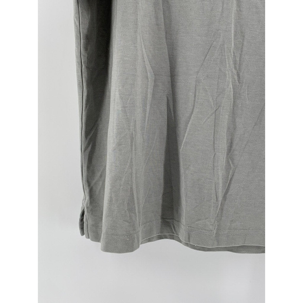 TRAVIS MATHEW Men's Gray Textured Short Sleeve Polo Shirt SZ 2XL