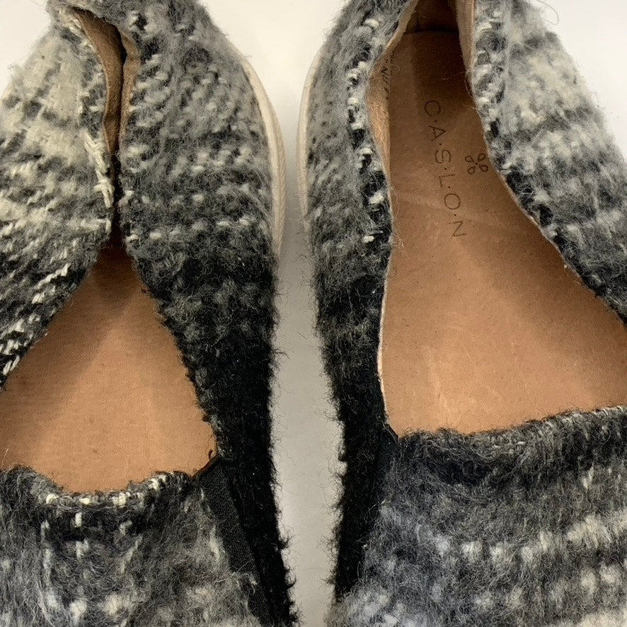 CASLON Women's Black/White Knit Slip-on Platform Sneakers SZ 7.5