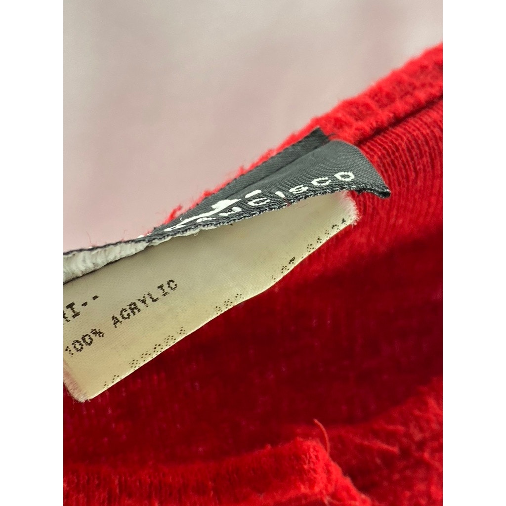 I.N. SAN FRANCISCO Juniors’ Red Knit Button-Up Long Sleeve Cardigan SZ S