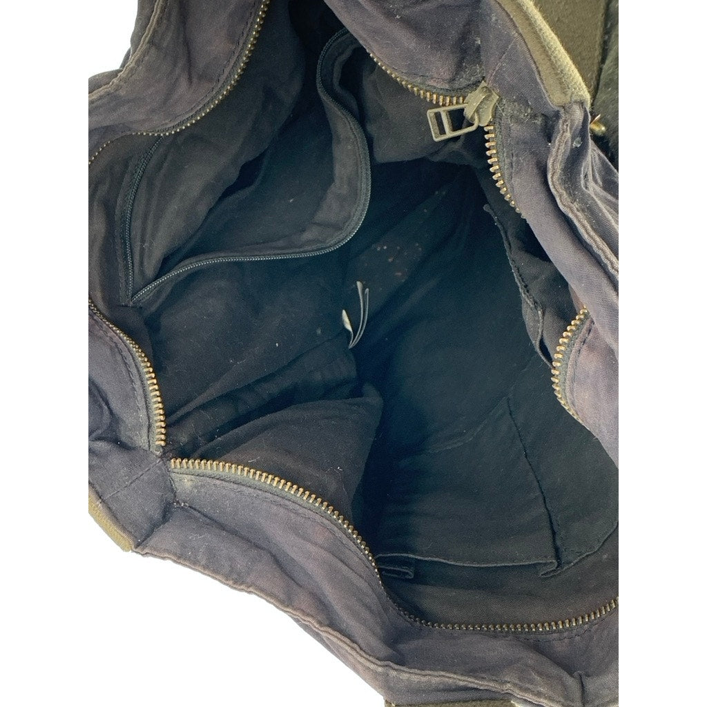 GAP Black-Green Mixed Media Camo Print Tote Bag