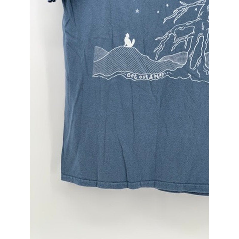 UNBRANDED Men’s Blue Graphic Short Sleeve T-Shirt SZ M