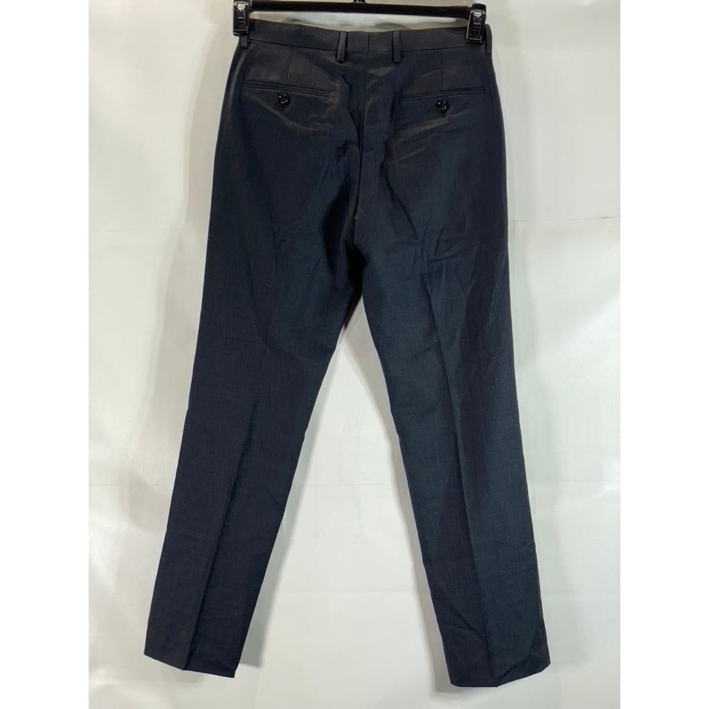 J. CREW Men's Navy Ludlow Classic-Fit Flat Front Stretch Wool Suit Pant SZ 30X32