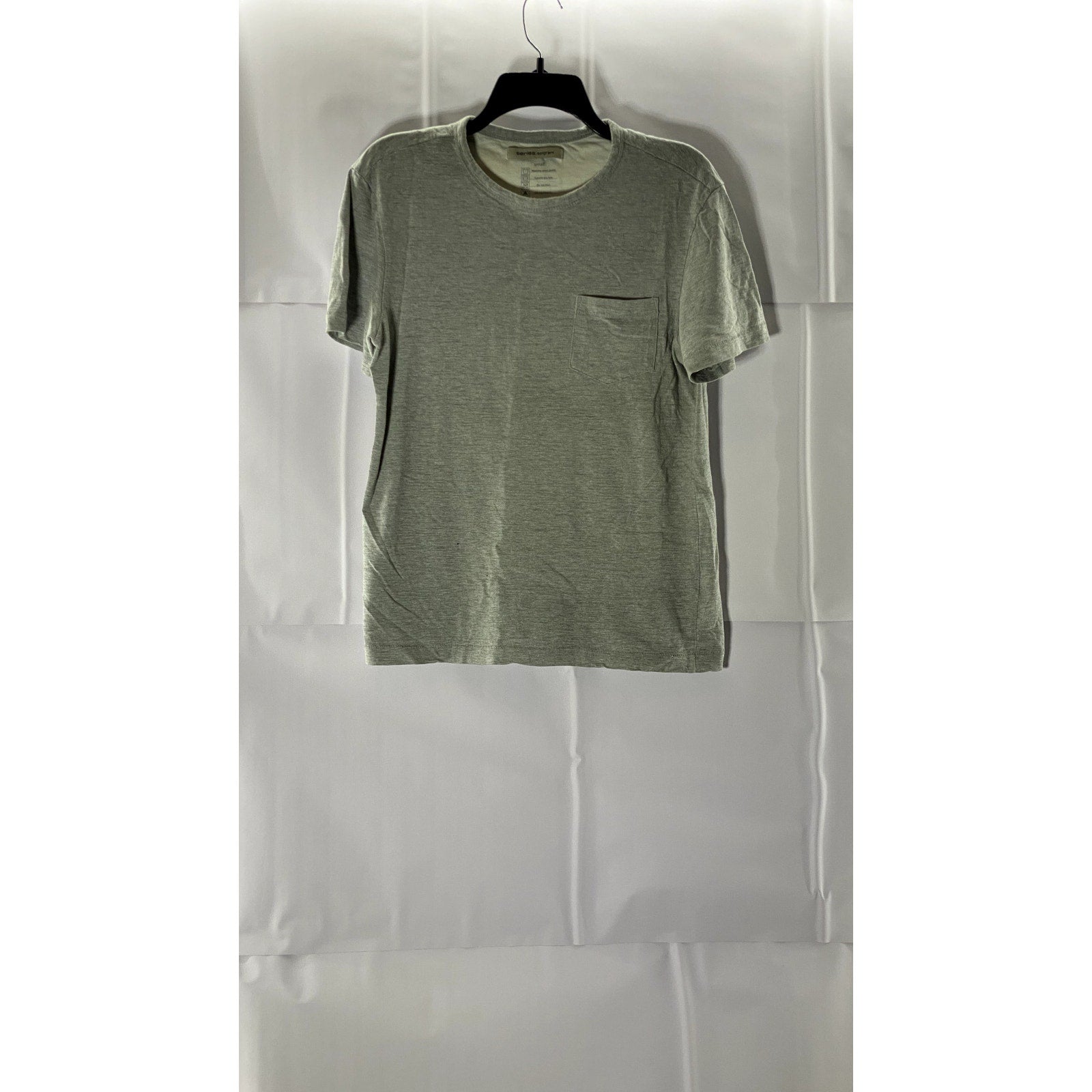 SERIES: EPIGRAM Men's Gray Solid Crewneck Chest Pocket Short Sleeve T-Shirt SZ S