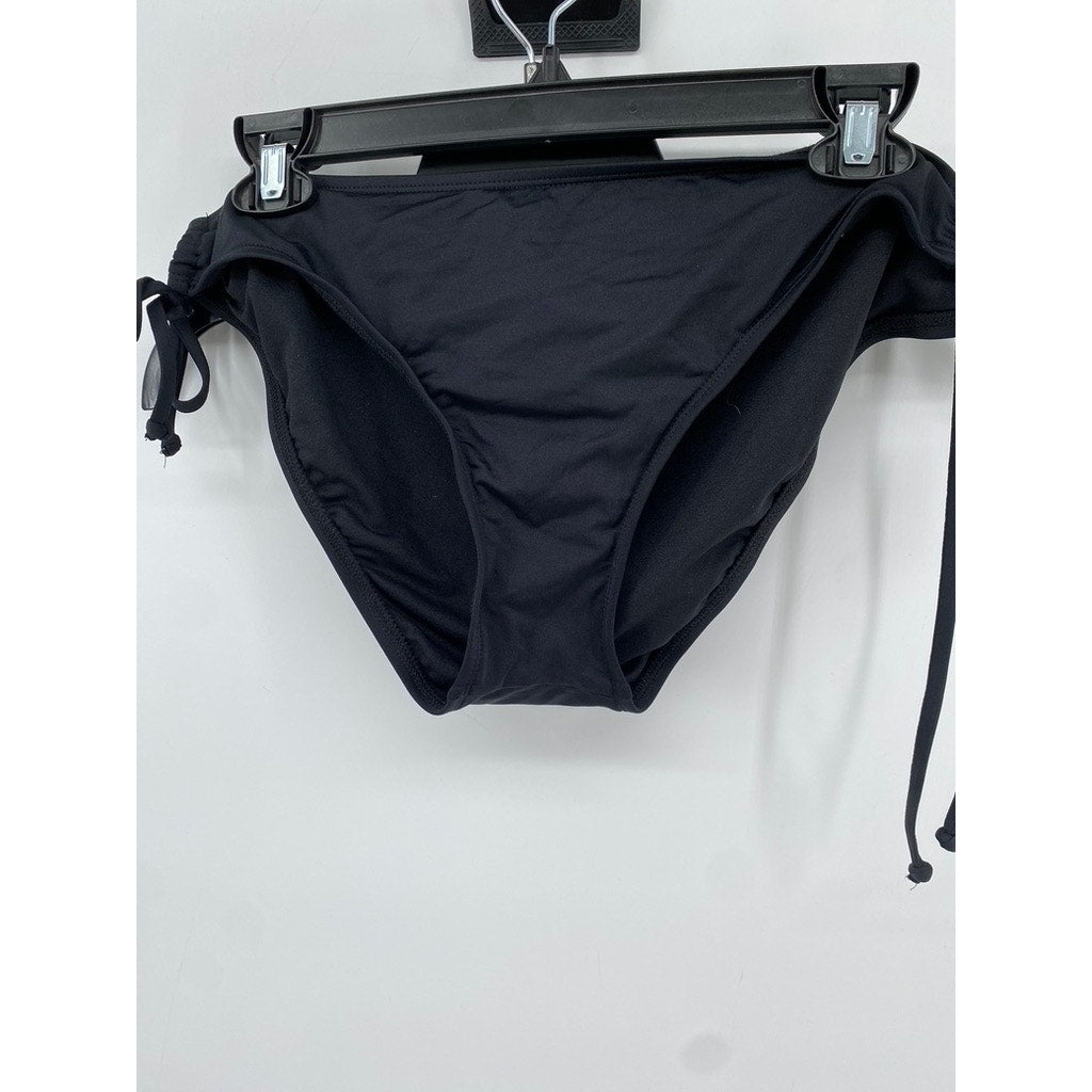 MASSIMO Women's Black Solid Side-Tie Swim Bottoms SZ XL