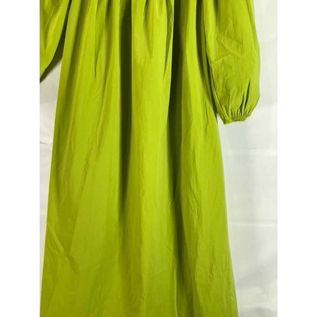 GESTUZ Women's Dark Citron MistGZ Midi Long Sleeve Off The Shoulder Dress SZ S