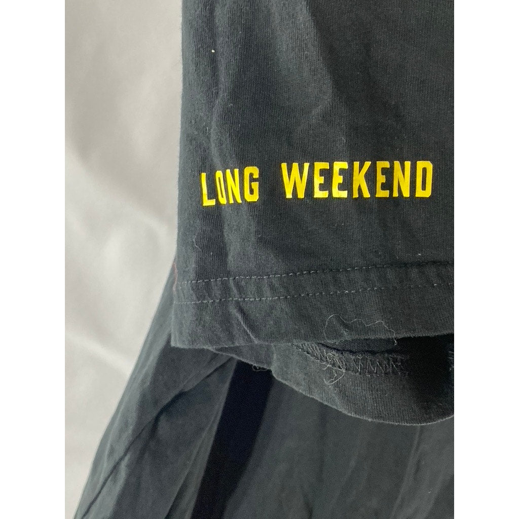 UNBRADED Men's Black-Yellow Pittsburg Logo Crewneck Short Sleeve T-Shirt SZ M