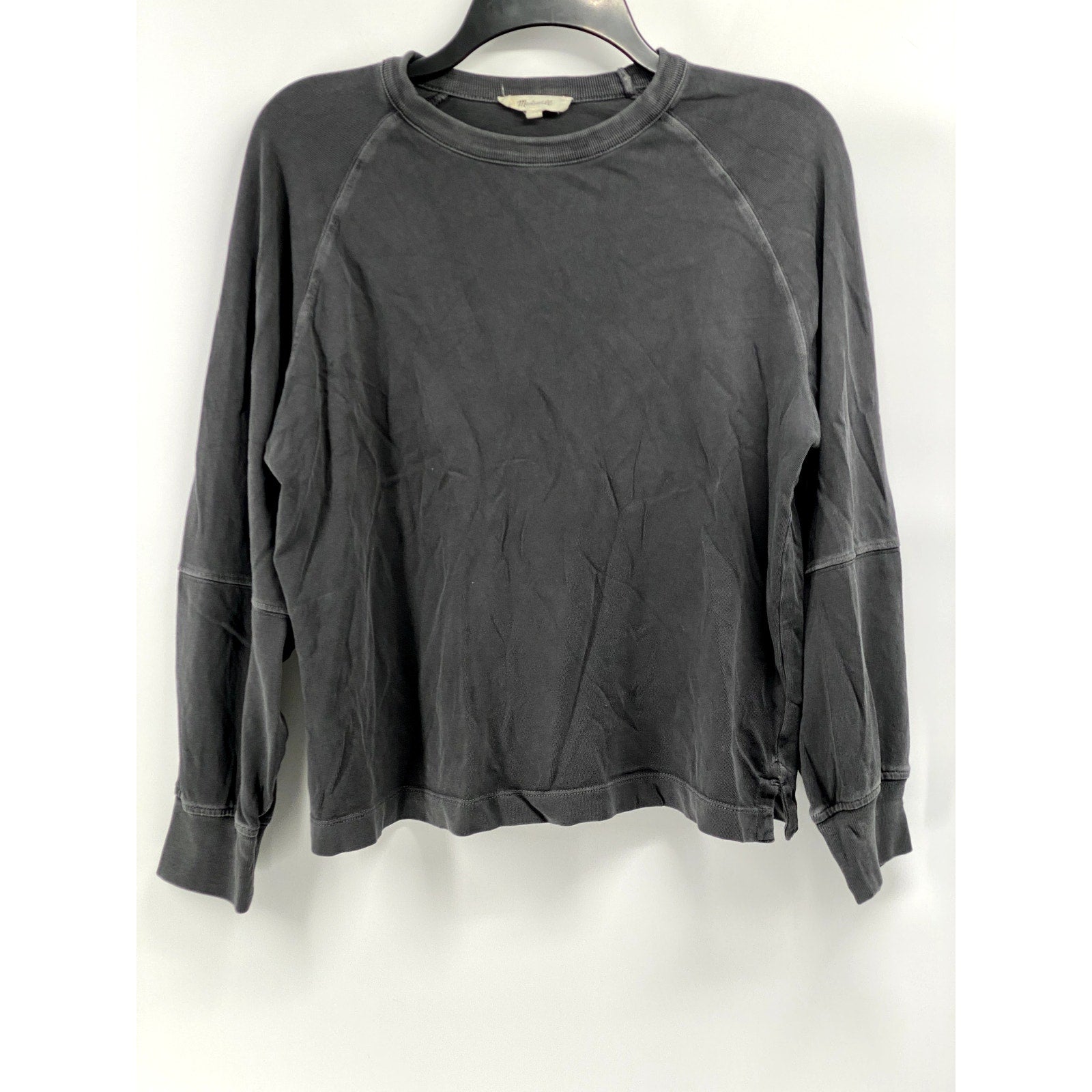 MADEWELL Women's Charcoal Gray Crewneck Relaxed Fit Raglan Tee SZ XS