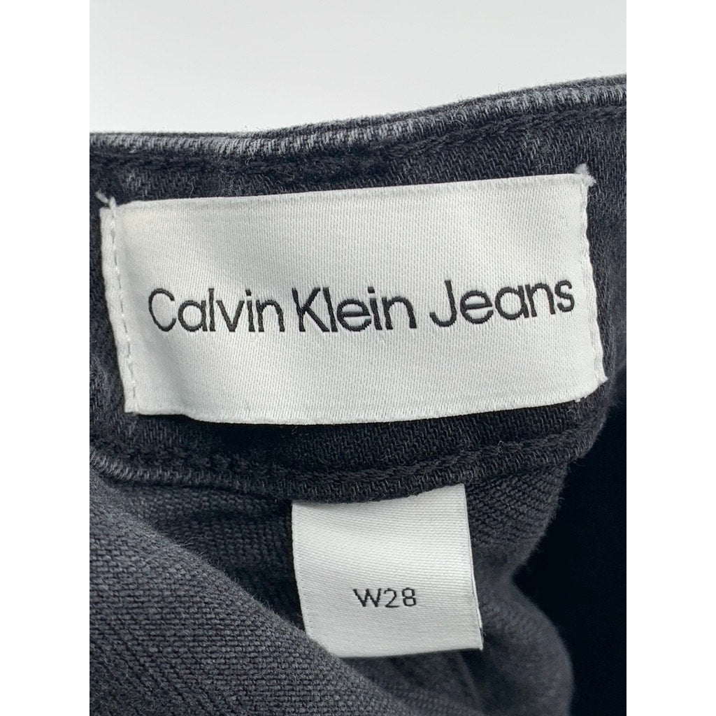 CALVIN KLEIN Men's Black Solid 90's Straight Jeans SZ 28