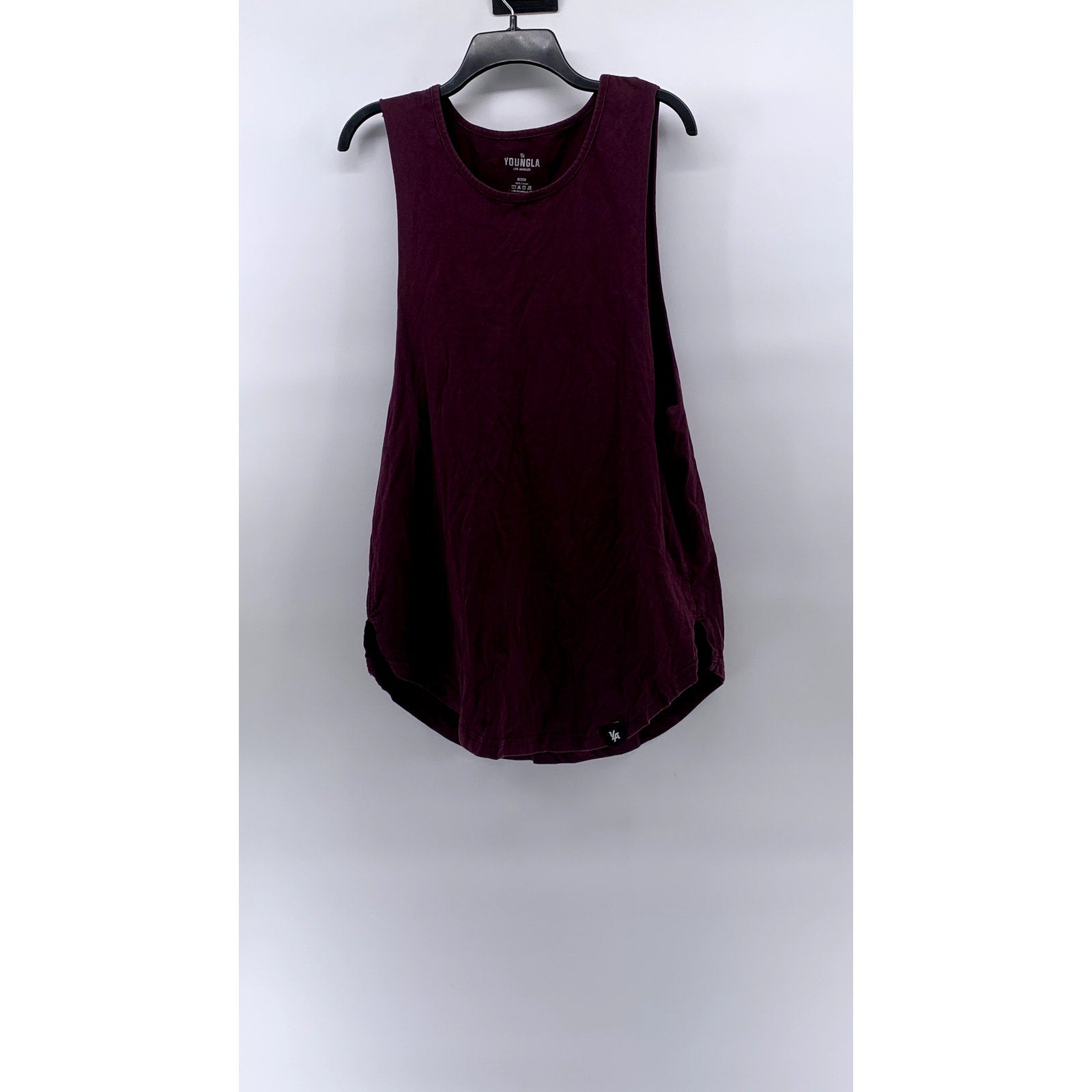 YOUNGLA Men's Plum Crewneck Pullover Sleeveless Casual Shirt SZ M