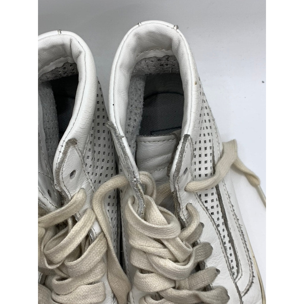 VANS Unisex White Sk8 Hi Top Slim Cutout Sneakers SZ M4.5/W6