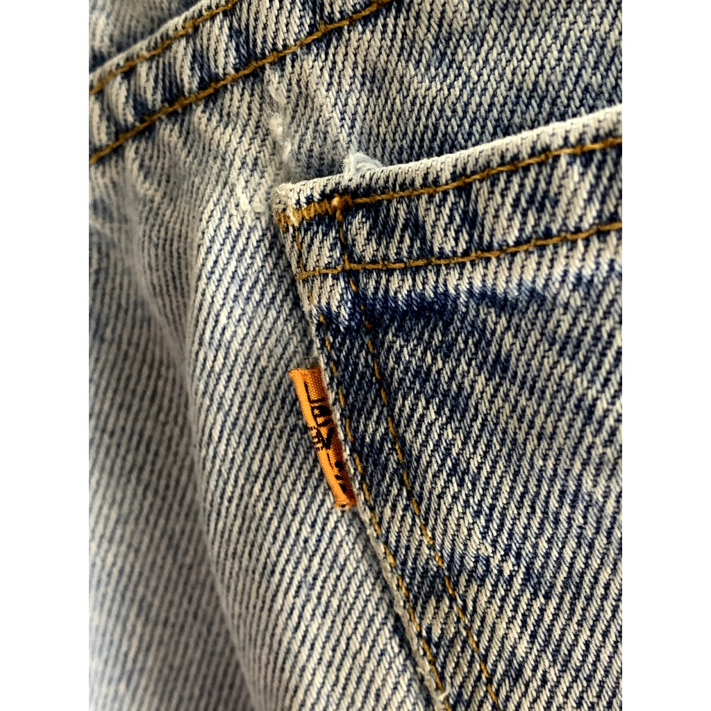 LEVI'S Men's Vintage Light Blue Denim 550 Relaxed-Fit Five-Pocket Shorts SZ 34