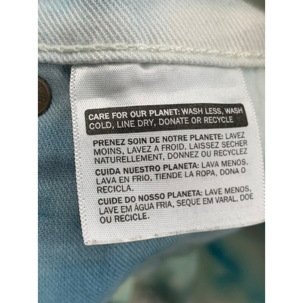 LEVI'S Men's Blue Denim Acid Wash 511 Slim-Leg Regular-Fit Jeans SZ 30X32