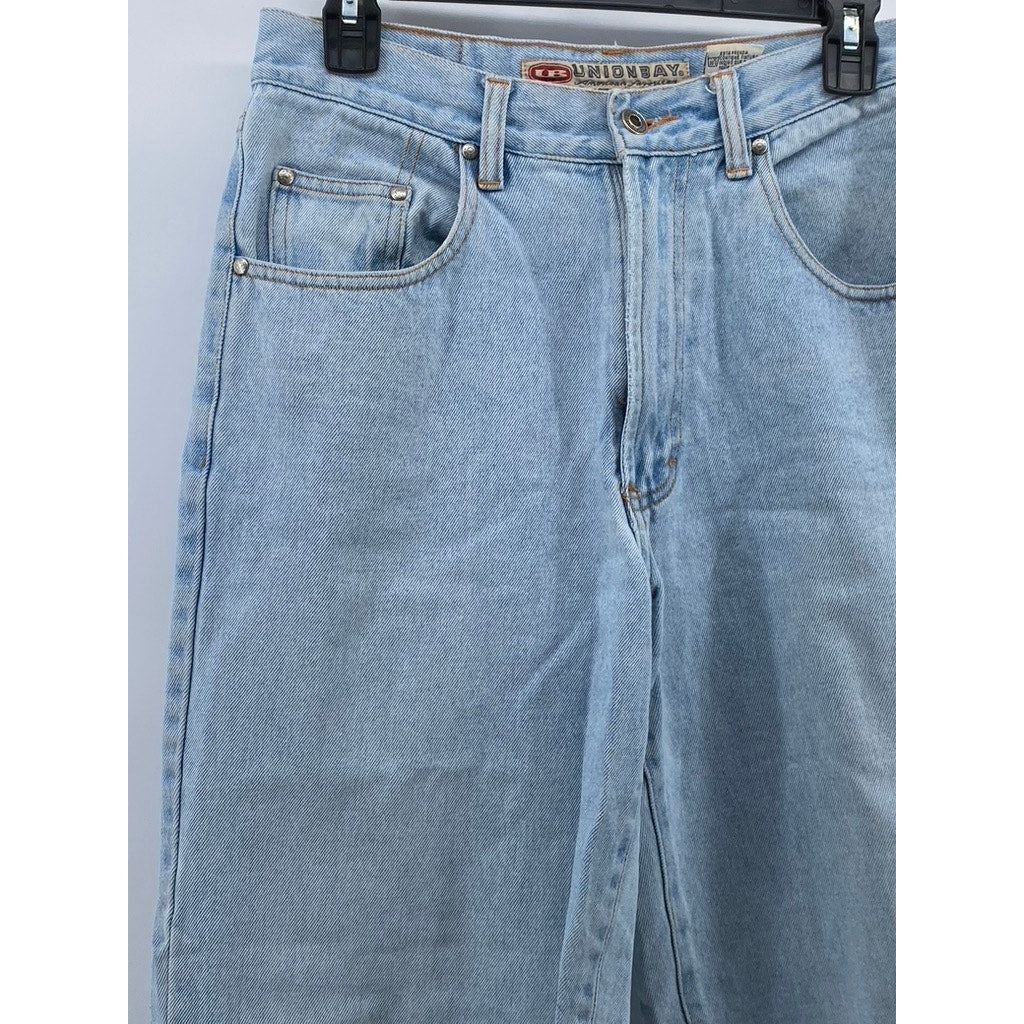 UNIONBAY Men's Vintage Light Blue Wash Straight-Leg Regular-Fit Jeans SZ 32X30
