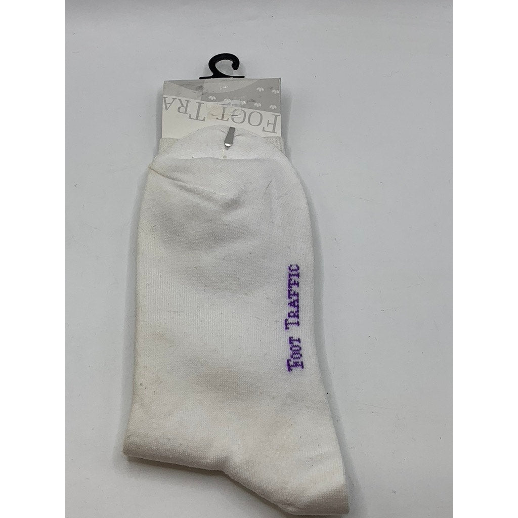 FOOT TRAFFIC Women's White Multi Sail Print Crew Socks SZ 4-10