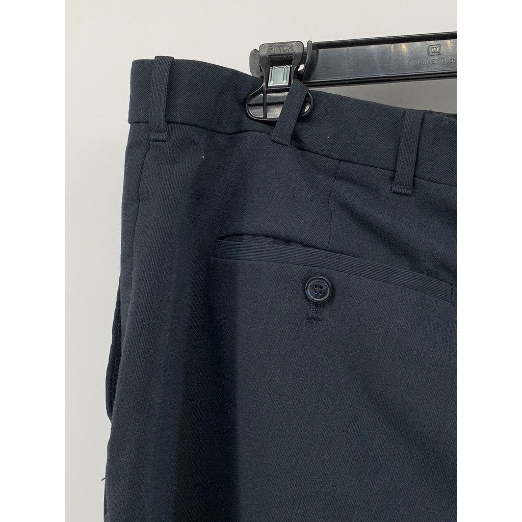 VAN HEUSEN Flex Men's Navy Solid Straight Leg Pants SZ 38X32