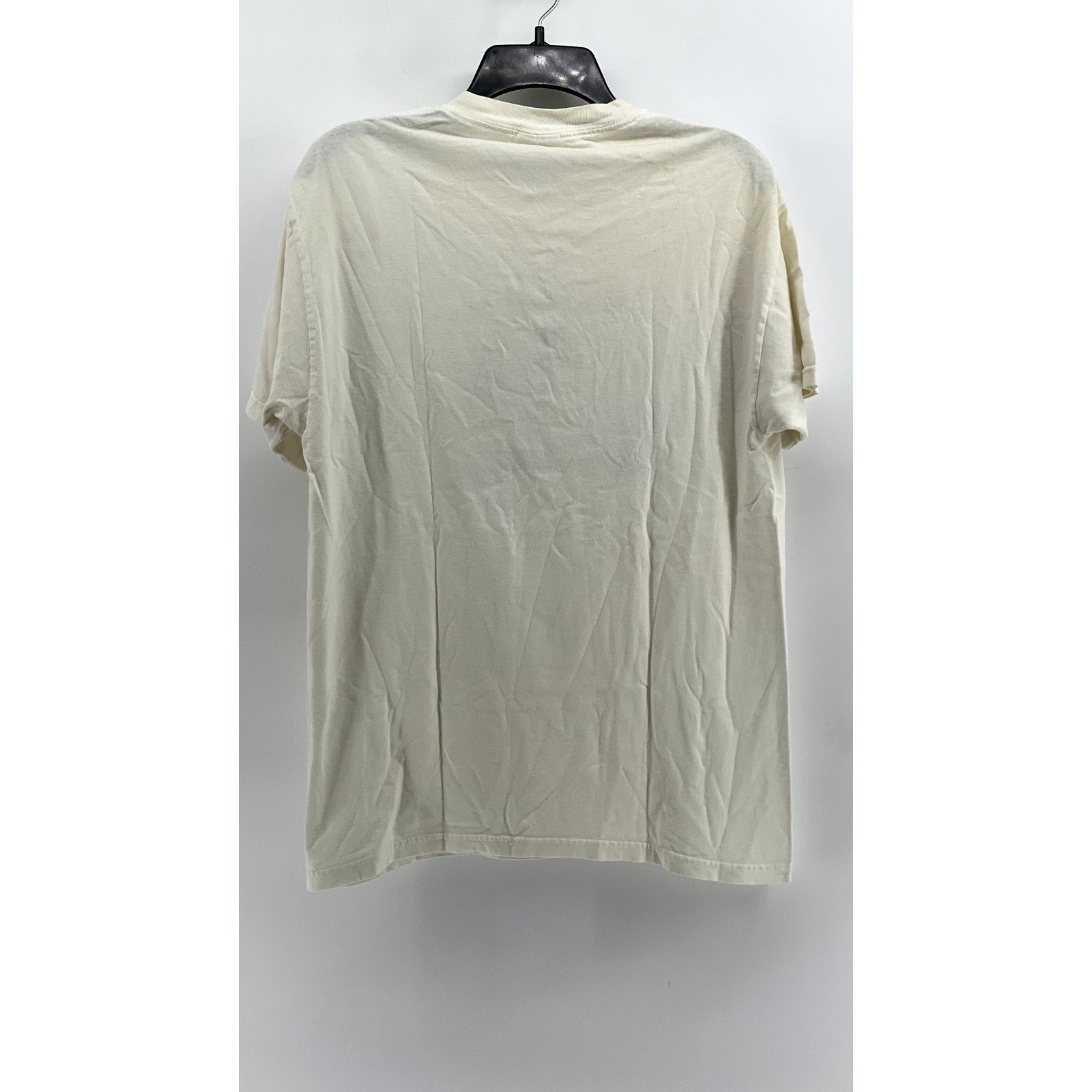 HANES Men's Off-White Newport Lighthouse Short Sleeve T-Shirt SZ M