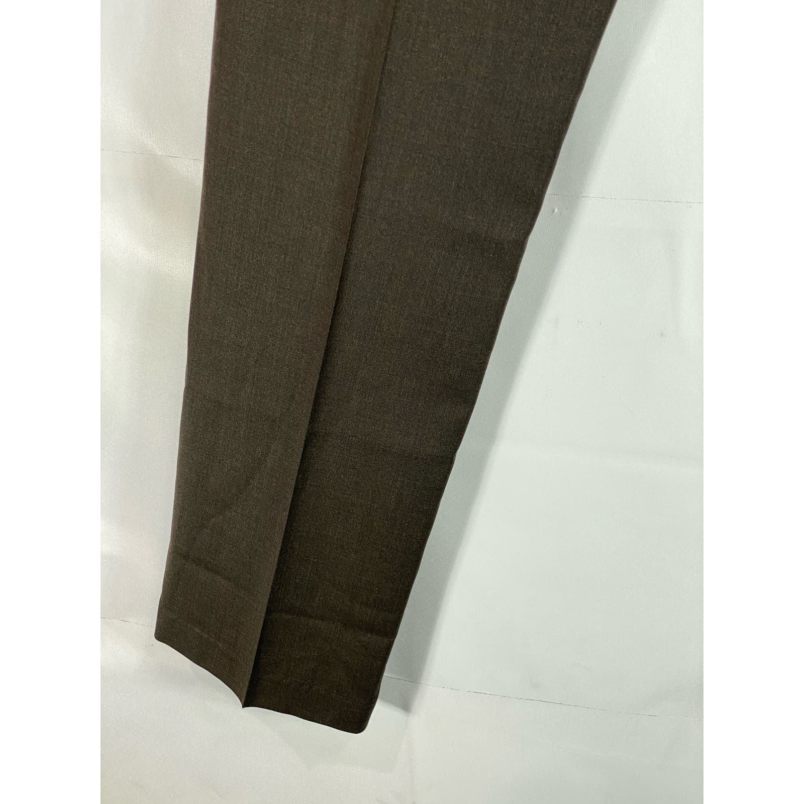 ERMENEGILDO ZEGNA Men's Brown Pleated Front Wool Suit Pants SZ 36