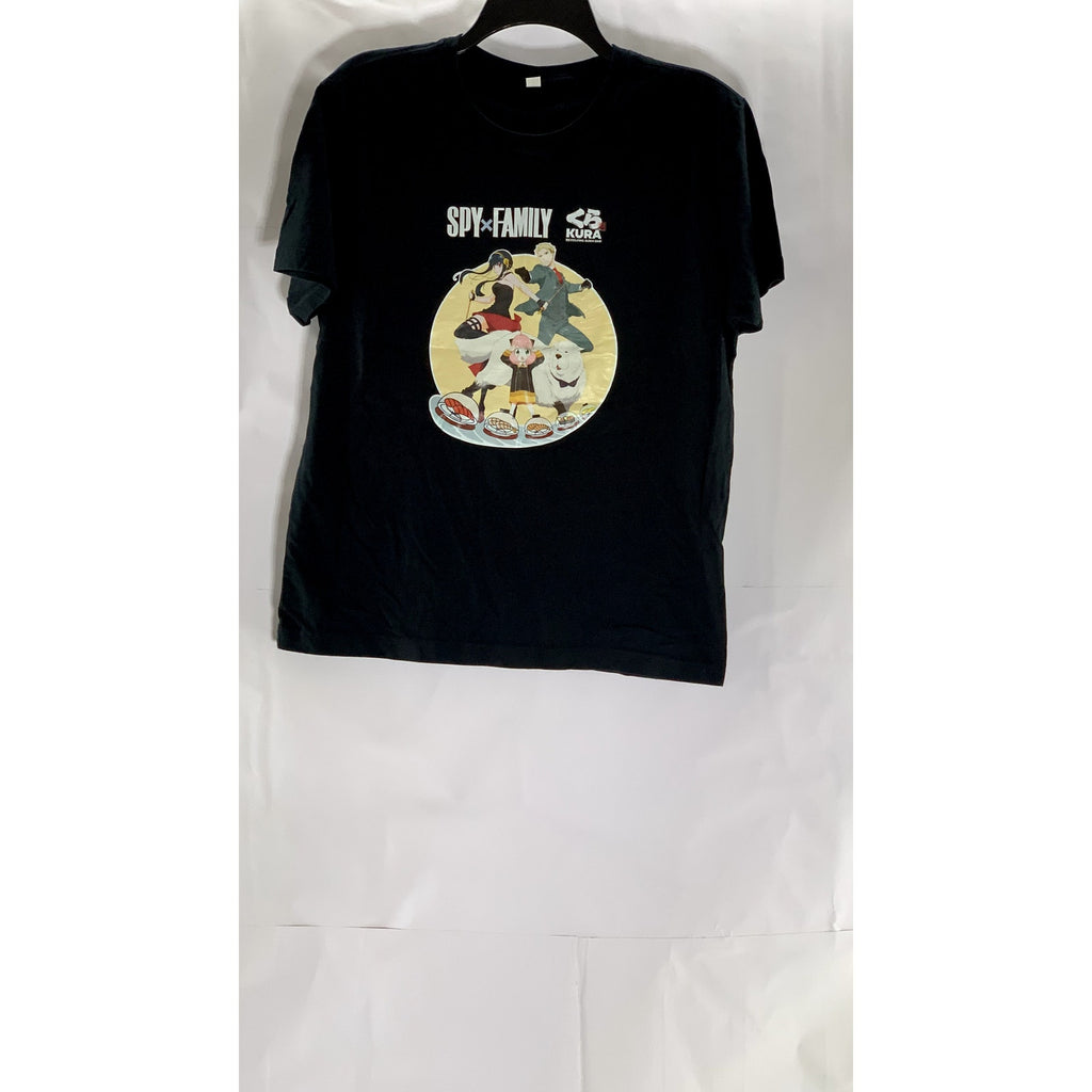 SPY FAMILY X KURA SUSHI Unisex Vintage Graphic Crewneck Short Sleeve T-Shirt SZL