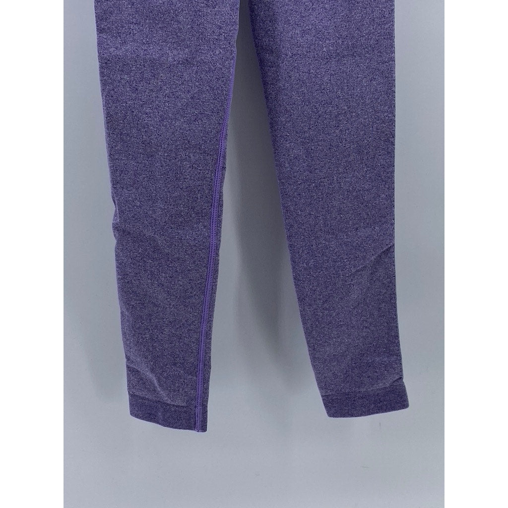 FASHION NOVA SPORT Women's Heathered Purple Scrunched High-Waist Leggings SZ XS