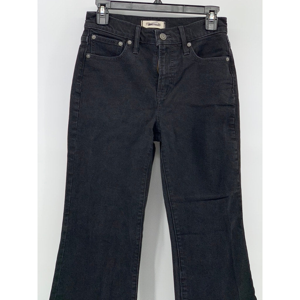 MADEWELL Women's Black Petite The Perfect Vintage Flare Jean SZ 25P