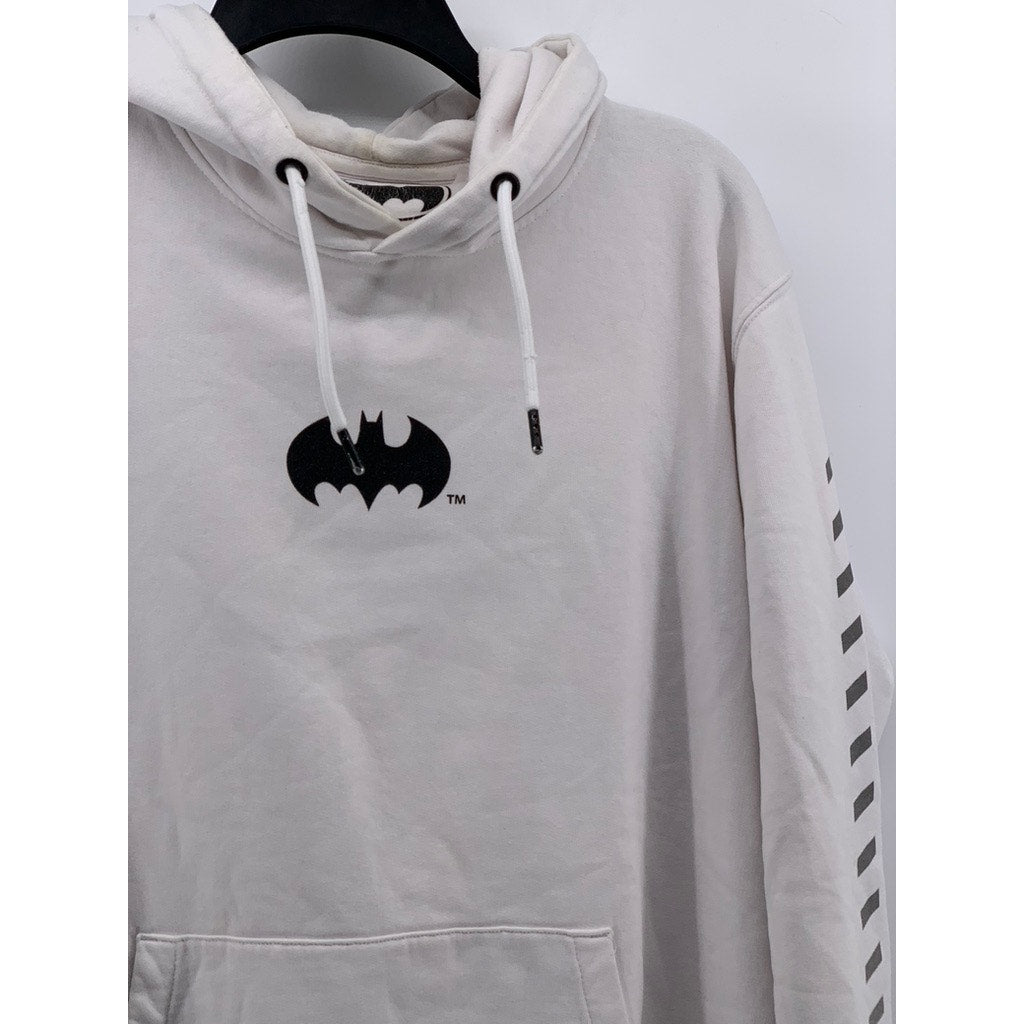DC COMIC White Batman Graphic Pullover Hoodie SZ L