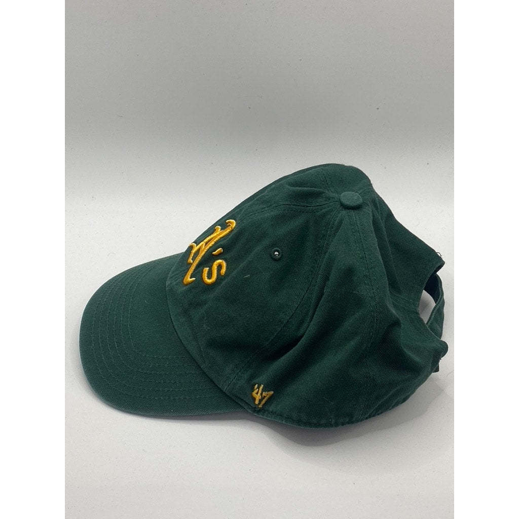 47’ BRAND Women’s Green-Yellow Embroidered A’s Adjustable Hat SZ OS
