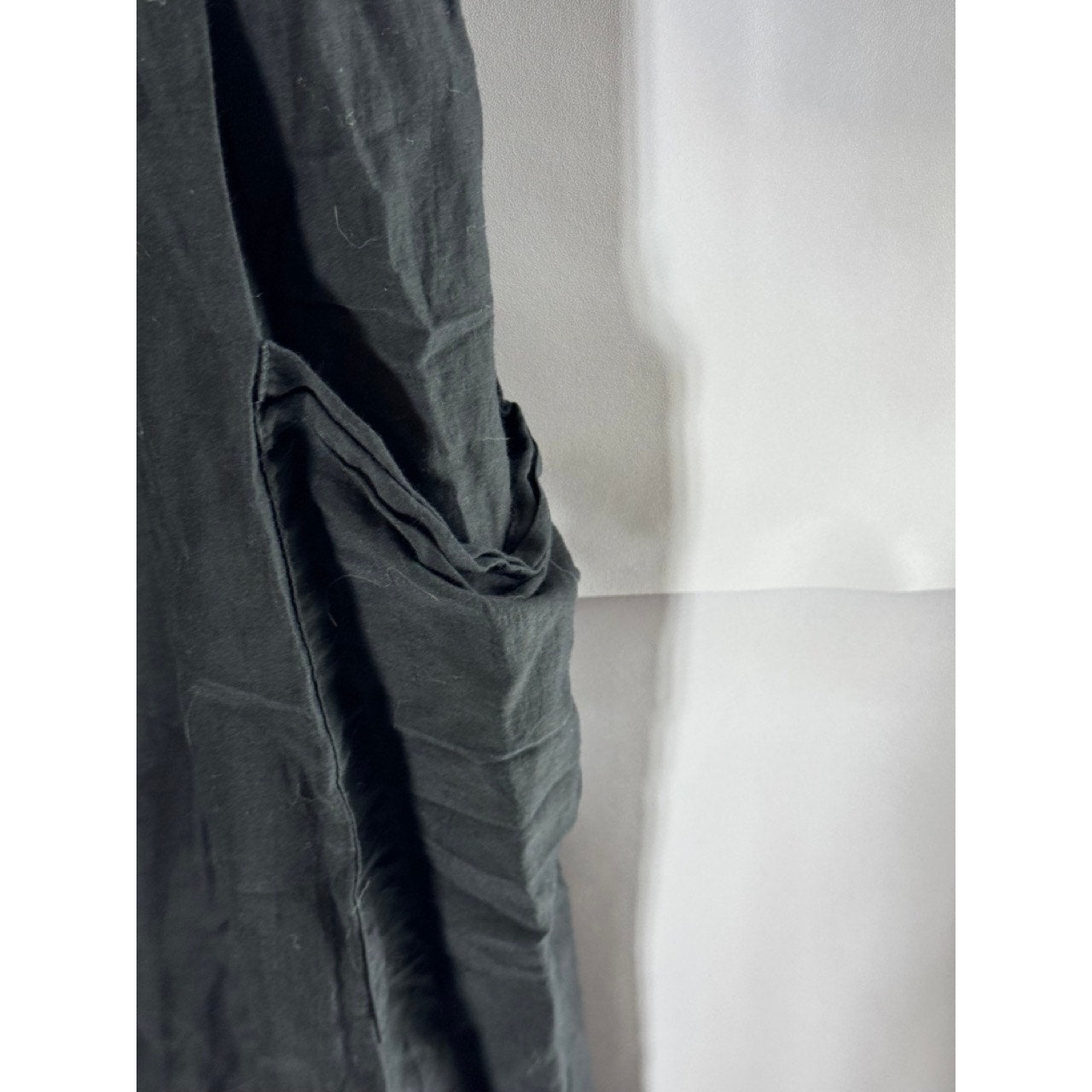 M. PATMOS Women's Black Louise Square-Neck Volume Sleeve Midi Dress SZ XS