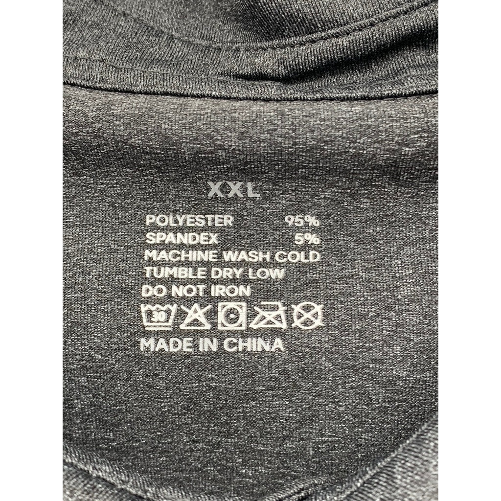 UNBRANDED Men's Charcoal Gray Short Sleeve Regular Fit Polo Shirt SZ 2XL