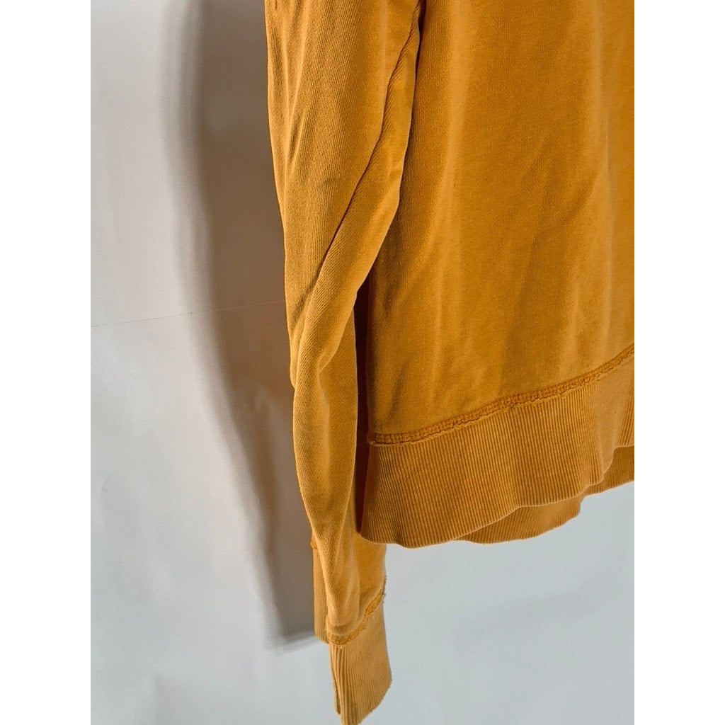 MARGARITAVILLE Men's Vintage Orange Graphic Zip-Up Hooded Sweater SZ L