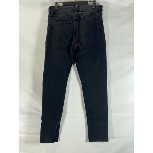 UNIQLO Men's Black Solid Slim-Fit Tapered Leg Mid-Rise Five-Pocket Ezy Jean SZ M