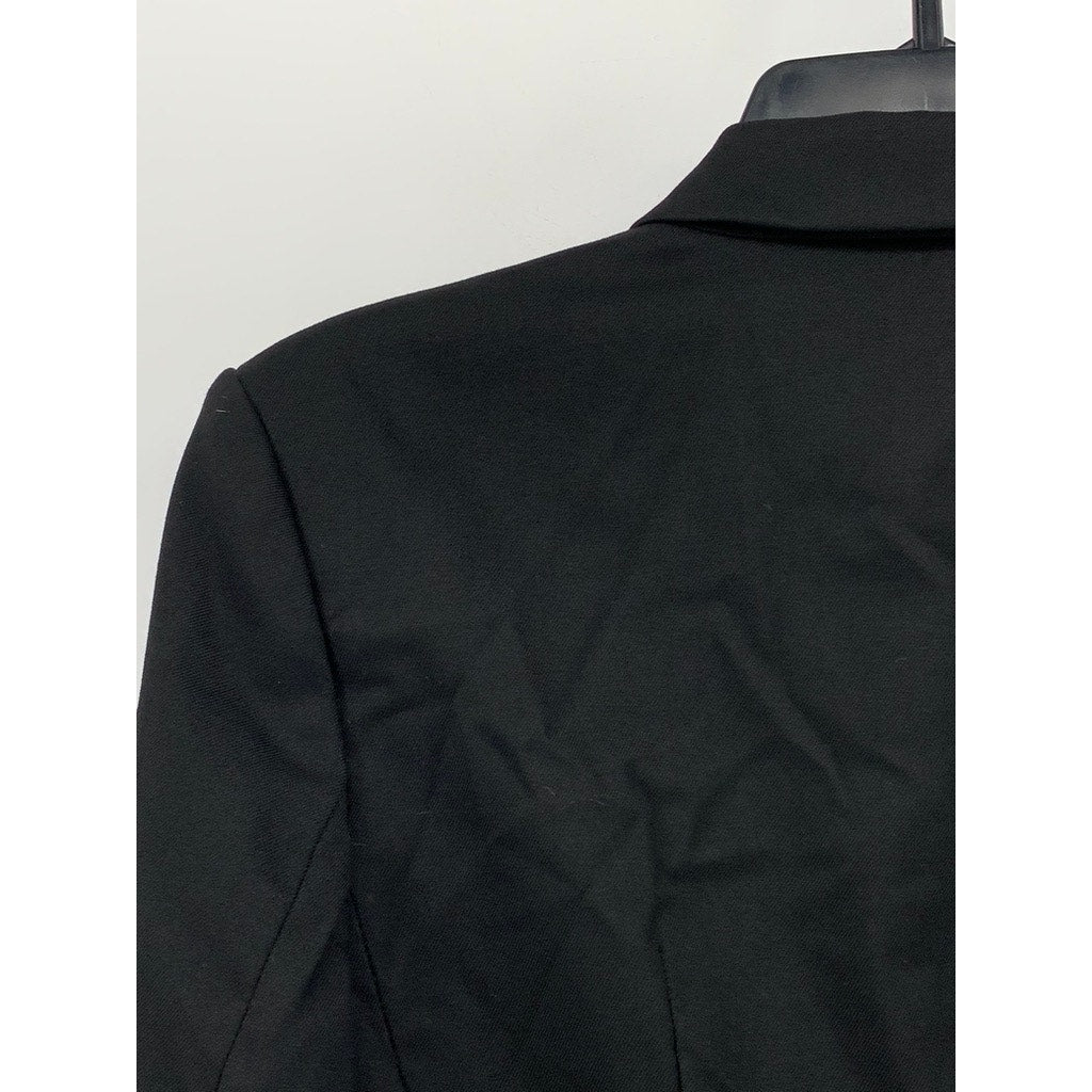 H&M Women's Black Single-Button Notch Collar Blazer SZ S