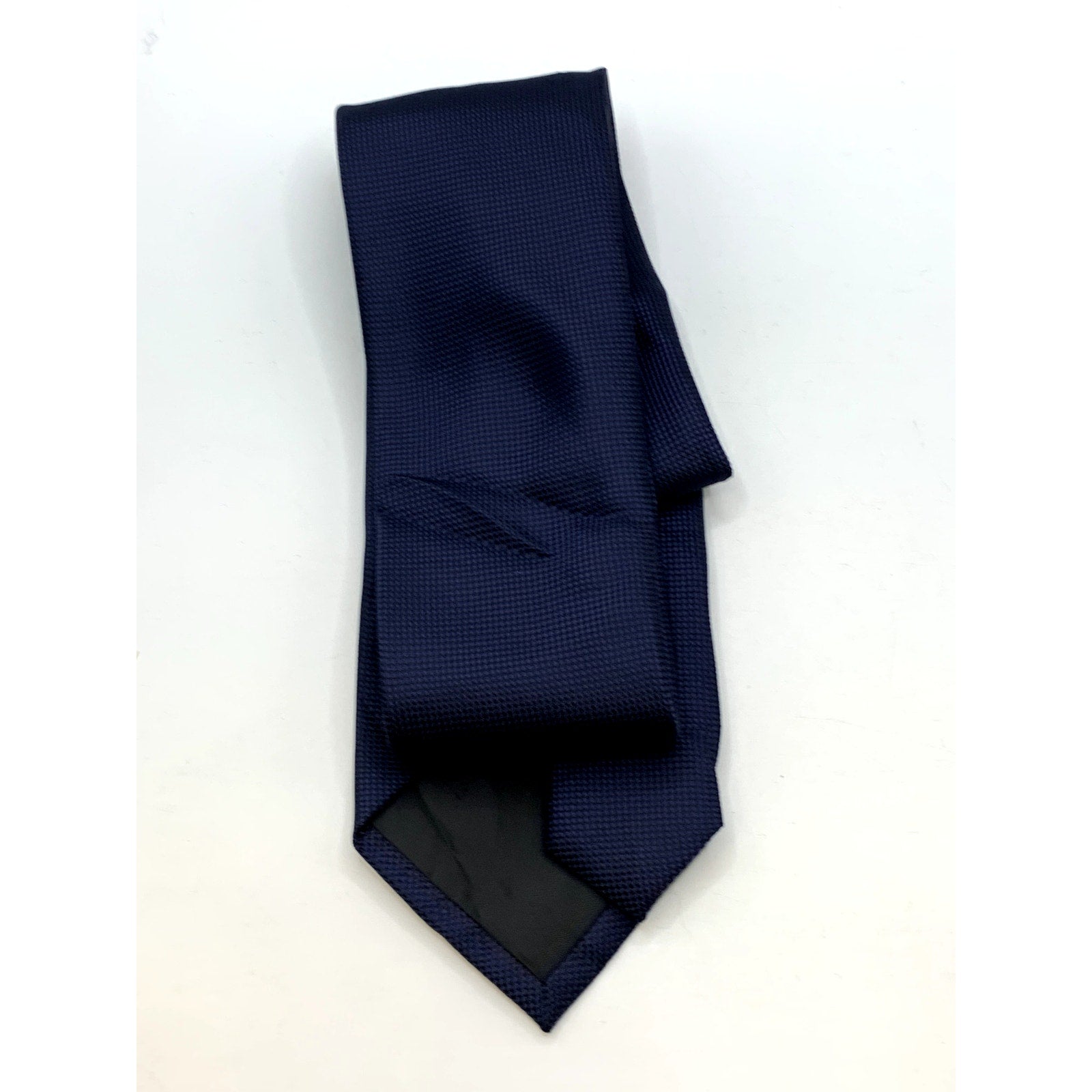 JOHN HENRY Men's Navy Blue Birds Eye Solid Tie OS