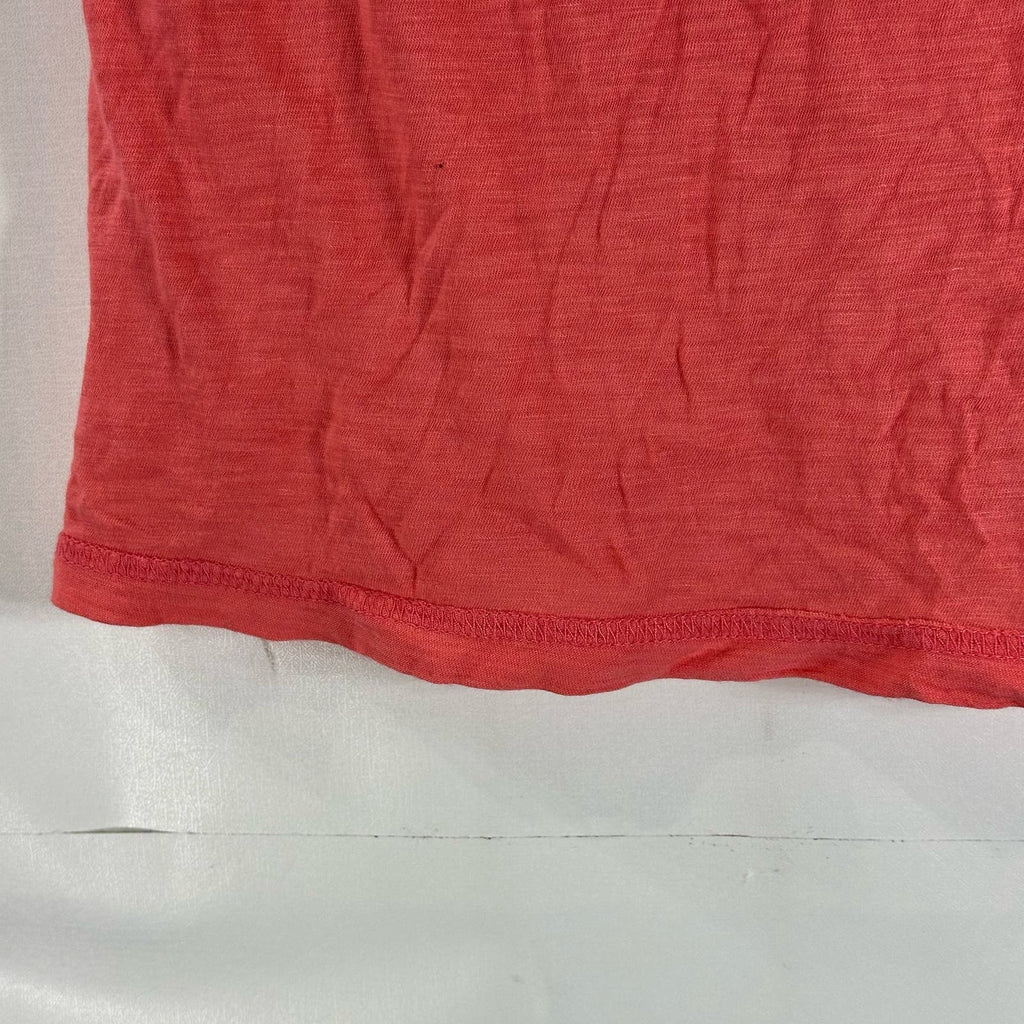 PAIGE Women's Pink Deep V-Neck Casual Short Sleeve Top SZ S