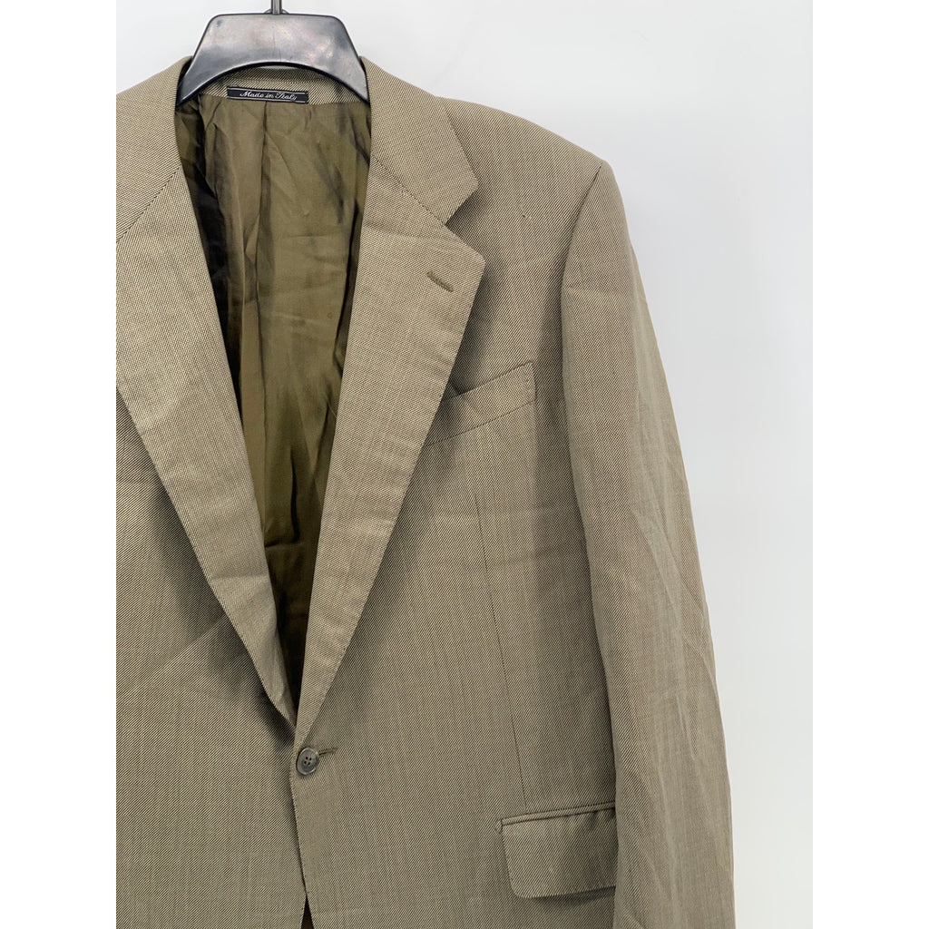 FRATELLI TALLIA DI DELFINO Men’s Brown One-Button Long Sleeve Blazer SZ 44