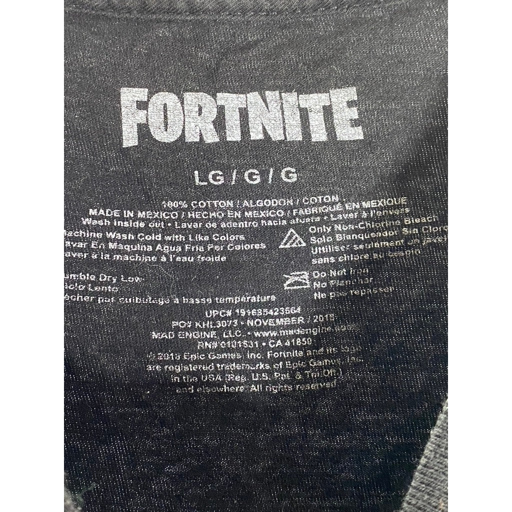 FORTNITE Men's Black Logo Crewneck Short Sleeve T-Shirt SZ L