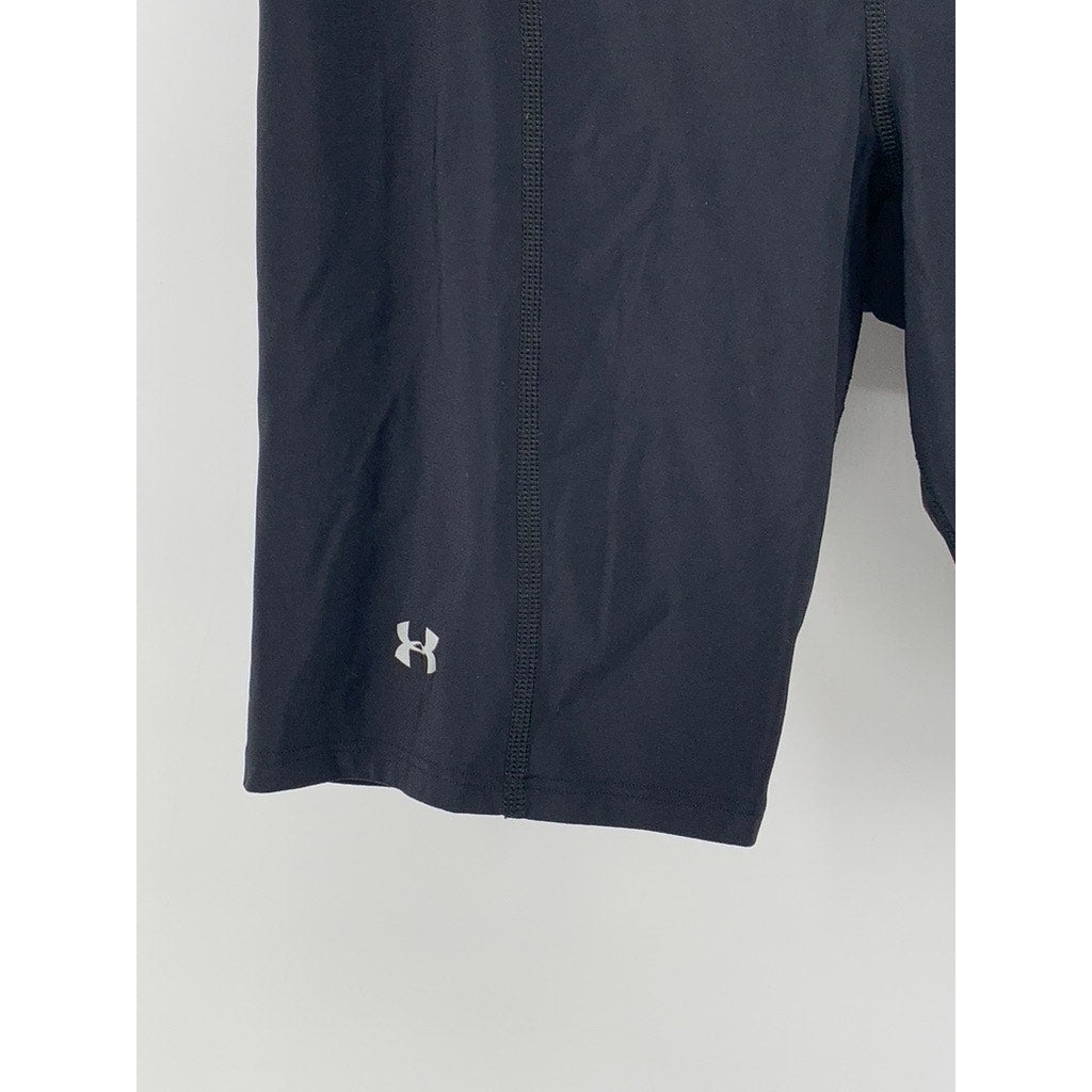 UNDER ARMOUR Women's Black Compression Biker Shorts SZ L