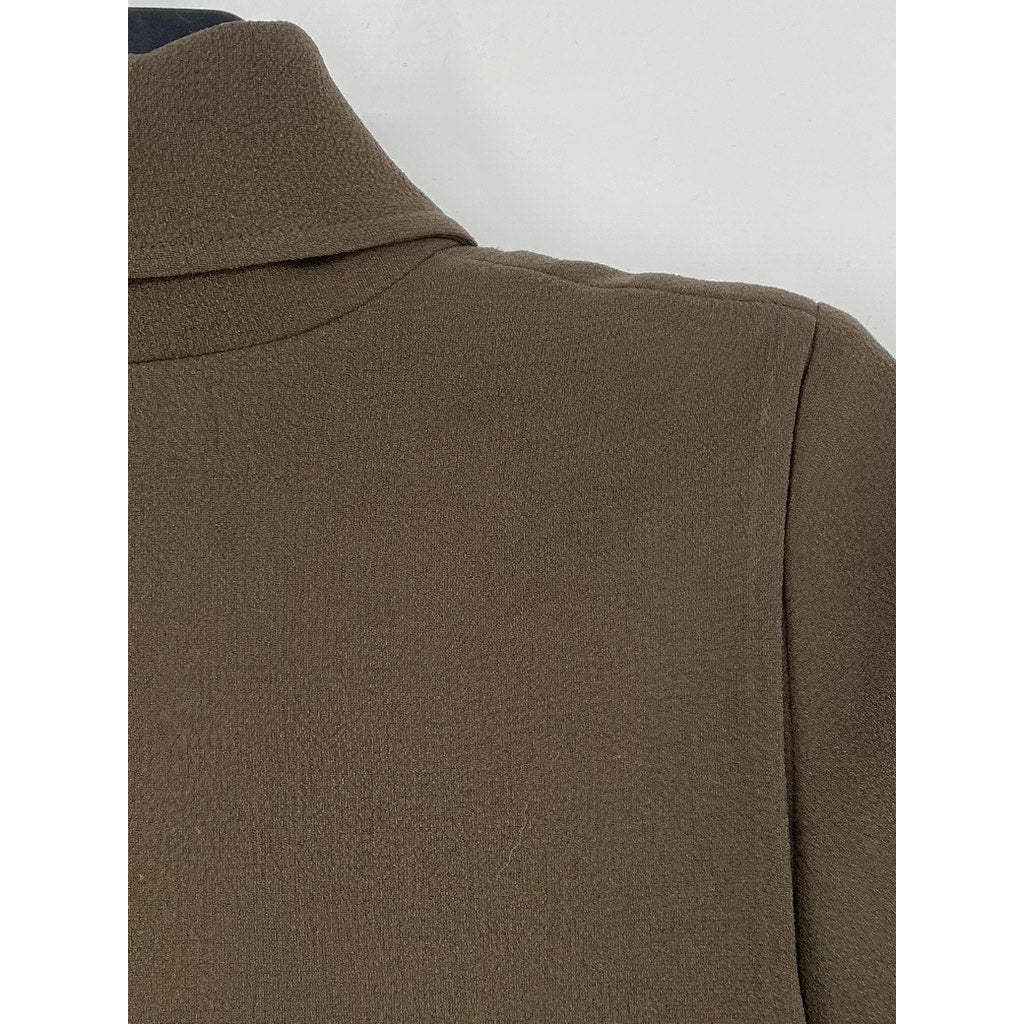 WILFRED Women’s Olive Green Mayet Asymmetrical Button-Up Moto Jacket SZ XS