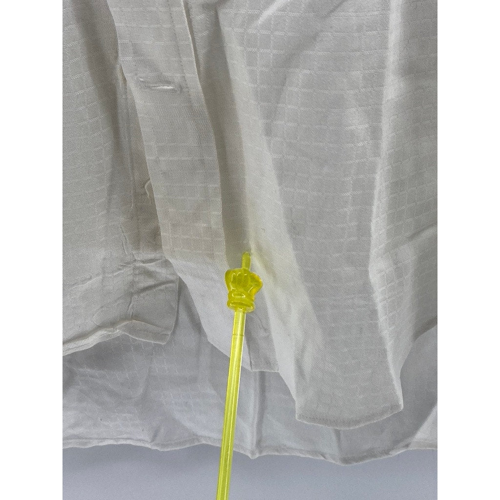 MONSIEUR BY GIVINCHY Men's Vintage White Regular-Fit Button-Up Shirt SZ 15.5