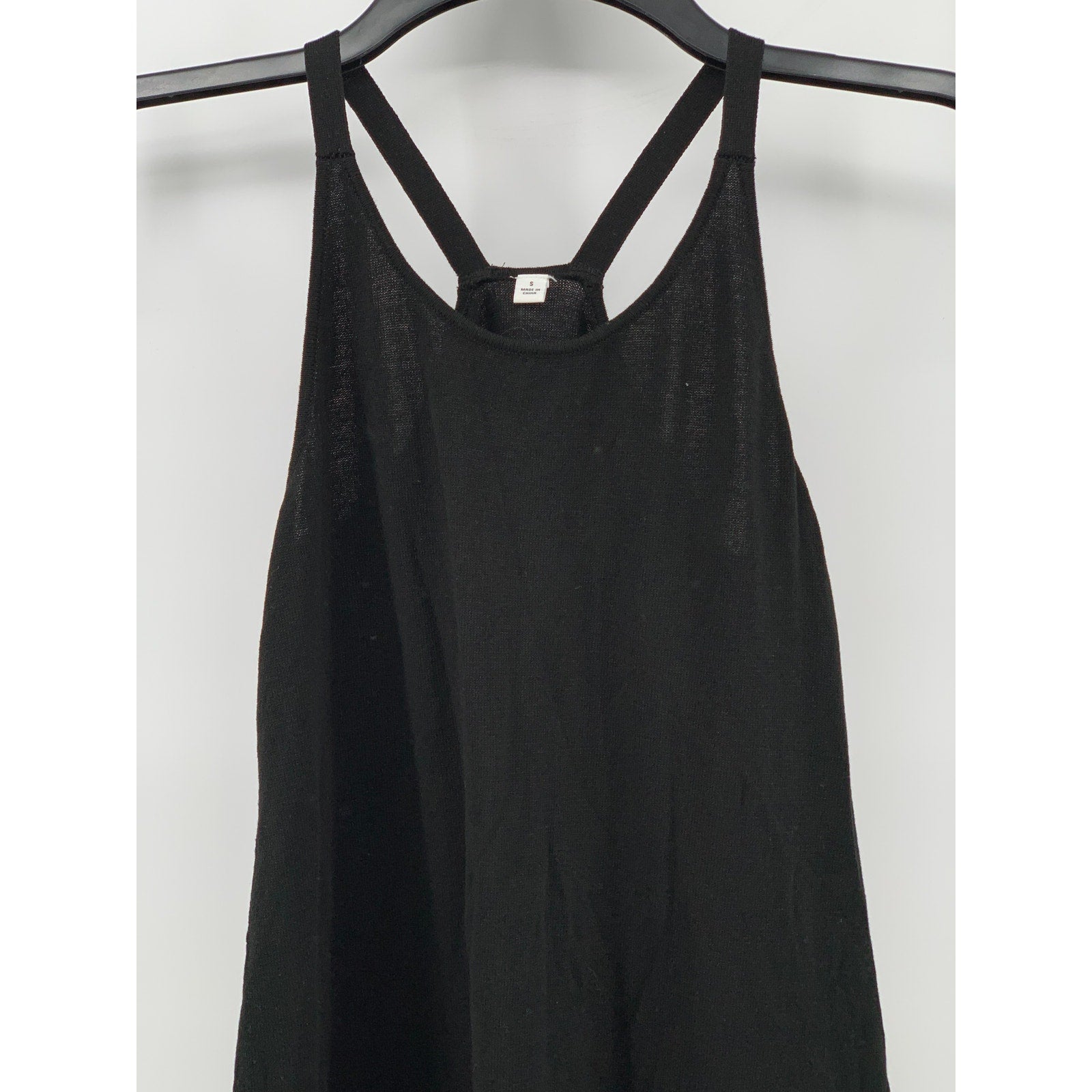 GU Women's Black Knit Halter Sleeveless Pullover Midi Dress SZ S