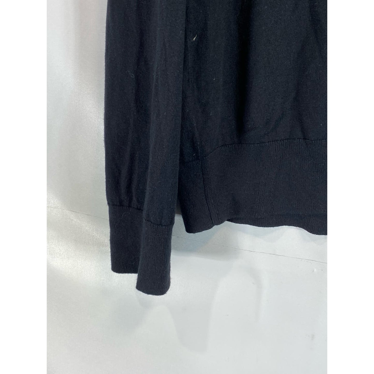 BANANA REPUBLIC Men's Black Solid V-Neck Luxury Blend Pullover Sweater SZ XL